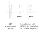SALTO AEB1IMBA3A8 Aelement Reader BLE Black & Cont Unit Priv SS - Image 2