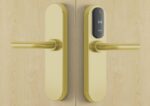 SALTO E9650U00PM XS4 Proximity Handleset Wide Satin Brass