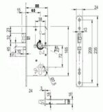 SALTO LE7S0560R40IM8 XS4 DIN Mortise Deadlatch 60mm Backset - Image 2