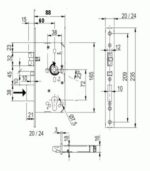 SALTO LE7S2560R40IM8 Din Mortise Sashlock Anti-Friction Deadlocking 72mm 60 Radiused SS - Image 2