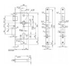 XS4 DIN Glass Door Lock Mechanism Right Hand SS - Image 2