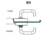 XS4 DIN Glass Door Lock Mechanism Right Hand SS - Image 3