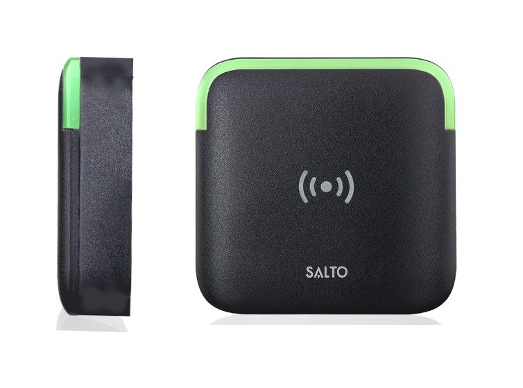 LKAIWRDM0S4B SALTO WRDM0S4B Design Xs Mifare DesFire BLE Sq Reader Black - Image 1