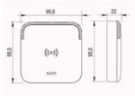 SALTO WRDM0S4B Design Xs Mifare DesFire BLE Sq Reader Black - Image 2
