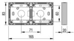 SALTO WRMBH2 Surface Mounting Twin Box For Wall Reader - Image 2